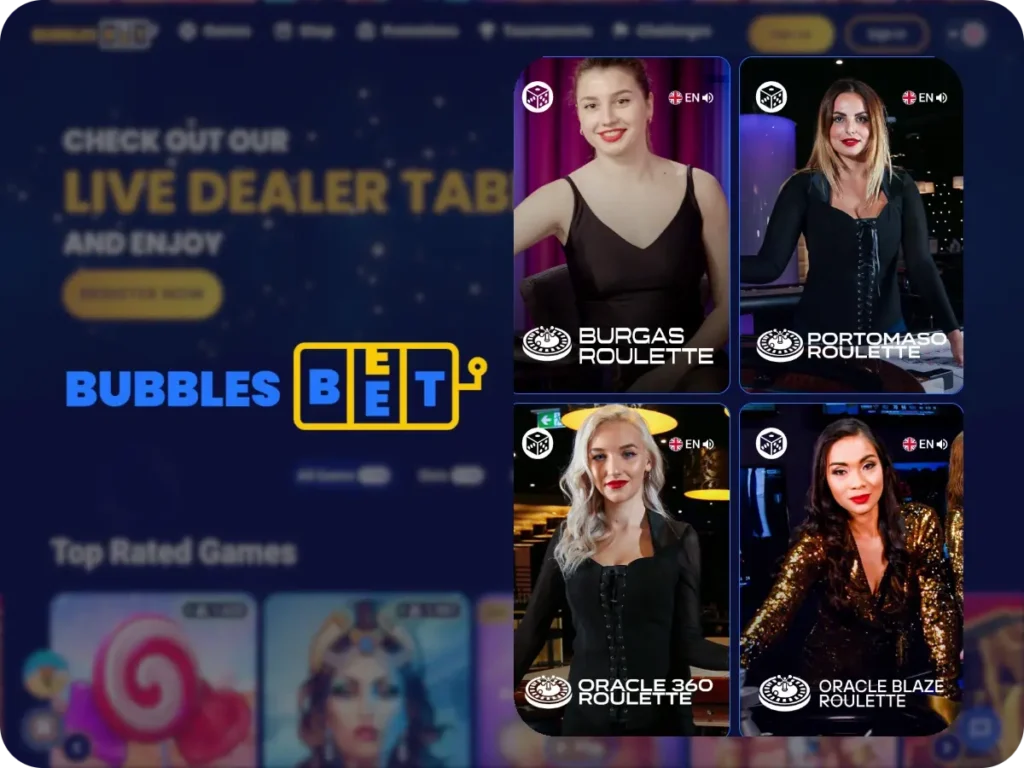 Bubbles Bet Live Games
